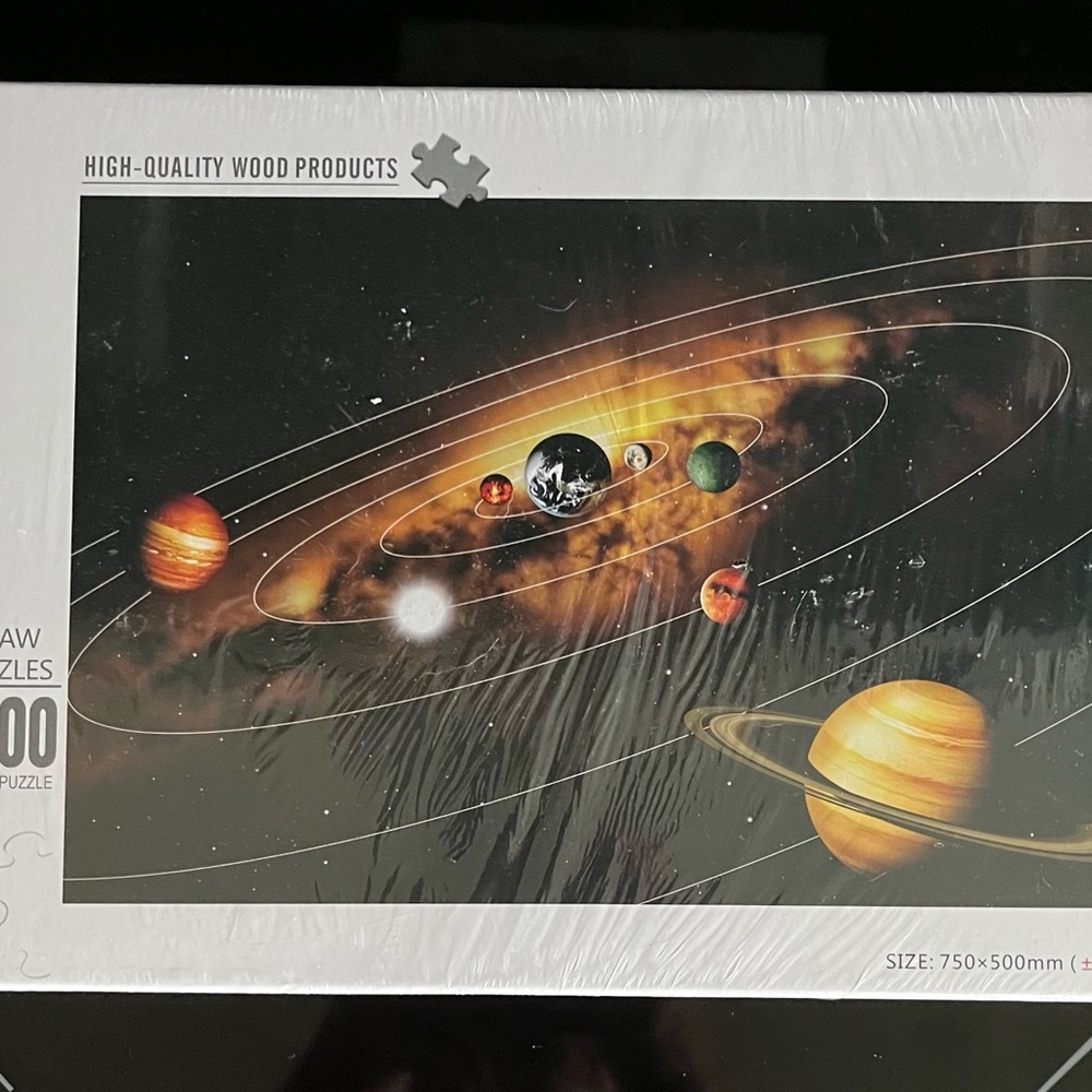 🆕 🪐☄️NIP Wooden Solar System Puzzle
